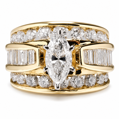 Plated Cubic Zirconia Engagement Ring Fashion Jewelry