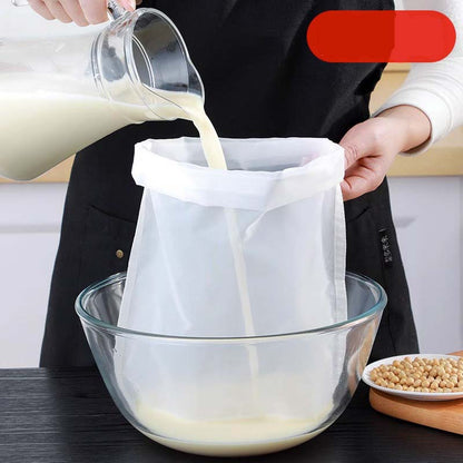 ⏳Time-Limited Special⏰High-Density Reusable Food Strainer Bag – Fine Mesh, Durable, Drawstring 🧺