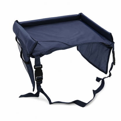 Kids Car Seat Travel Tray Activity Desk with Lap Drawing Board and Baby Stroller Backseat Hanging Storage Organizer Bag