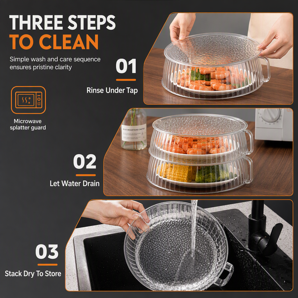 Multi-Layer Stackable Microwave Food Cover