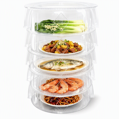 Multi-Layer Stackable Microwave Food Cover