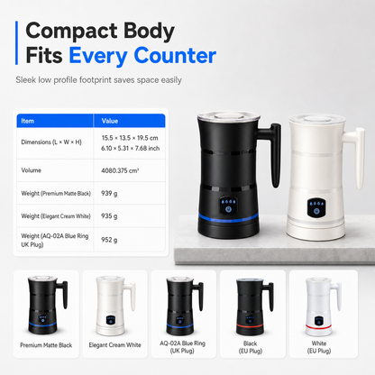 Electric Magnetic Levitation Milk Frother and Warmer Jug High Hot and Cold Milk Foamer for Home Use