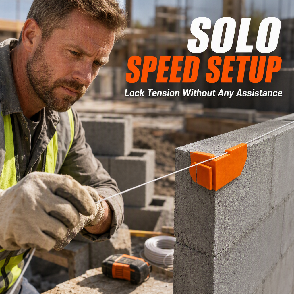 Right Angle Bricklaying Line Runner Clamps Masonry Wire Drawer and Brick Fixing Tool for Construction