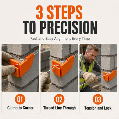 Right Angle Bricklaying Line Runner Clamps Masonry Wire Drawer and Brick Fixing Tool for Construction