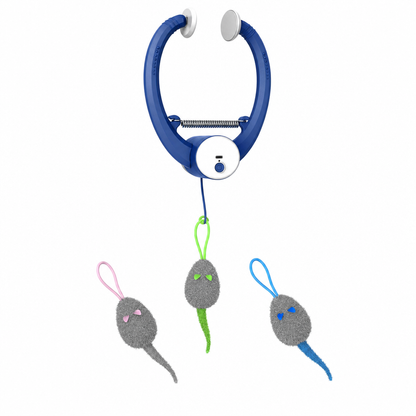Automatic Hanging Toy with Door Frame Clip Electric Bouncing Mouse Interactive Toy for Pets