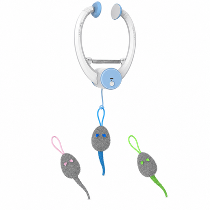 Automatic Hanging Toy with Door Frame Clip Electric Bouncing Mouse Interactive Toy for Pets