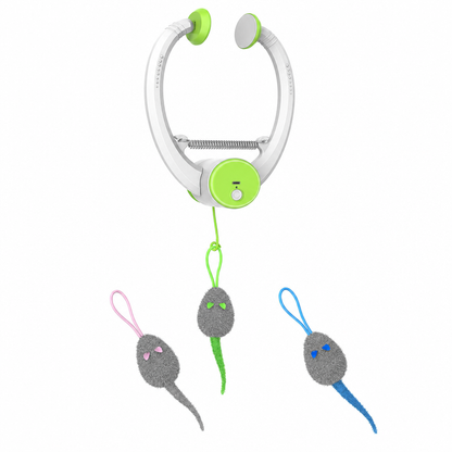 Automatic Hanging Toy with Door Frame Clip Electric Bouncing Mouse Interactive Toy for Pets