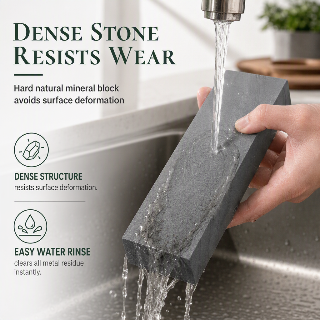 ⏳Time-Limited Special⏰Natural Whetstone 3000 Grit – Green Slurry, Single-Sided Sharpening Stone🔪