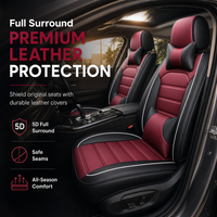 ⏳Time-Limited Special⏰Full-Coverage Leather Car Seat Covers – All-Season Protection, 5D Surround & Safety Split Seams – Universal Fit 🛡️