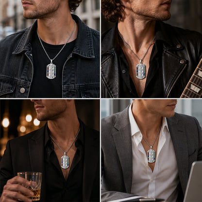 🛡️ 50% OFF! ✨ Men's Protective Pendant – Bold Stainless Steel Design, Vintage Religious Detailing & Colorful Stone Accents – Streetwear Edge with Everyday Confidence 🔱