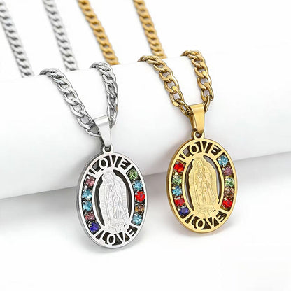 🛡️ 50% OFF! ✨ Men's Protective Pendant – Bold Stainless Steel Design, Vintage Religious Detailing & Colorful Stone Accents – Streetwear Edge with Everyday Confidence 🔱