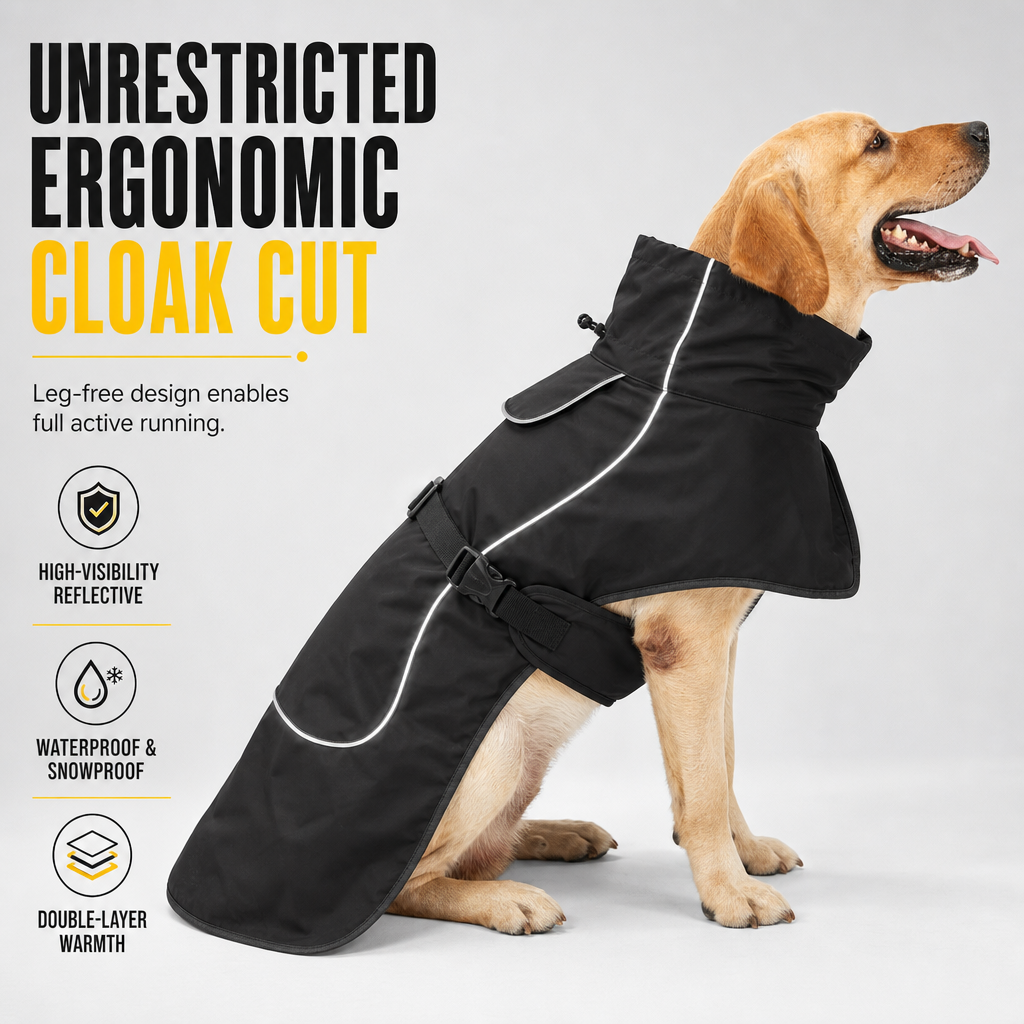 Thickened Warm Winter Dog Coat Cotton Padded for Medium and Large Dogs