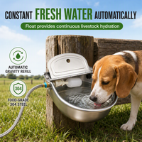 Automatic 304 Stainless Steel Drinking Bowl with Float and Drain Hole for Cattle Horses Sheep and Dogs