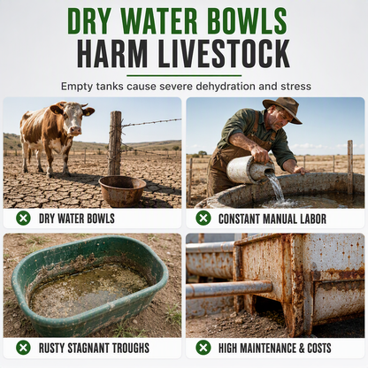 Automatic 304 Stainless Steel Drinking Bowl with Float and Drain Hole for Cattle Horses Sheep and Dogs