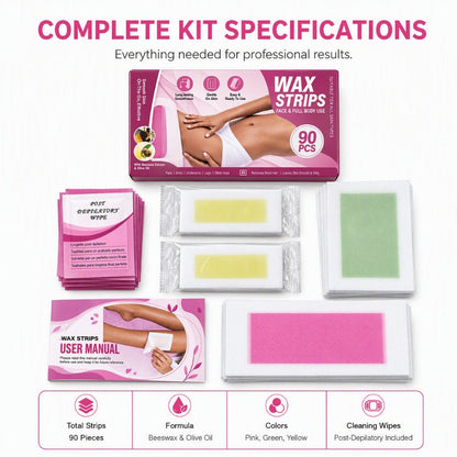 Professional Face and Body Wax Strip Kit