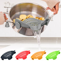 Clip on Silicone Strainer for Pots & Pan