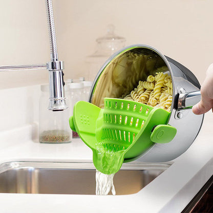 Clip on Silicone Strainer for Pots & Pan