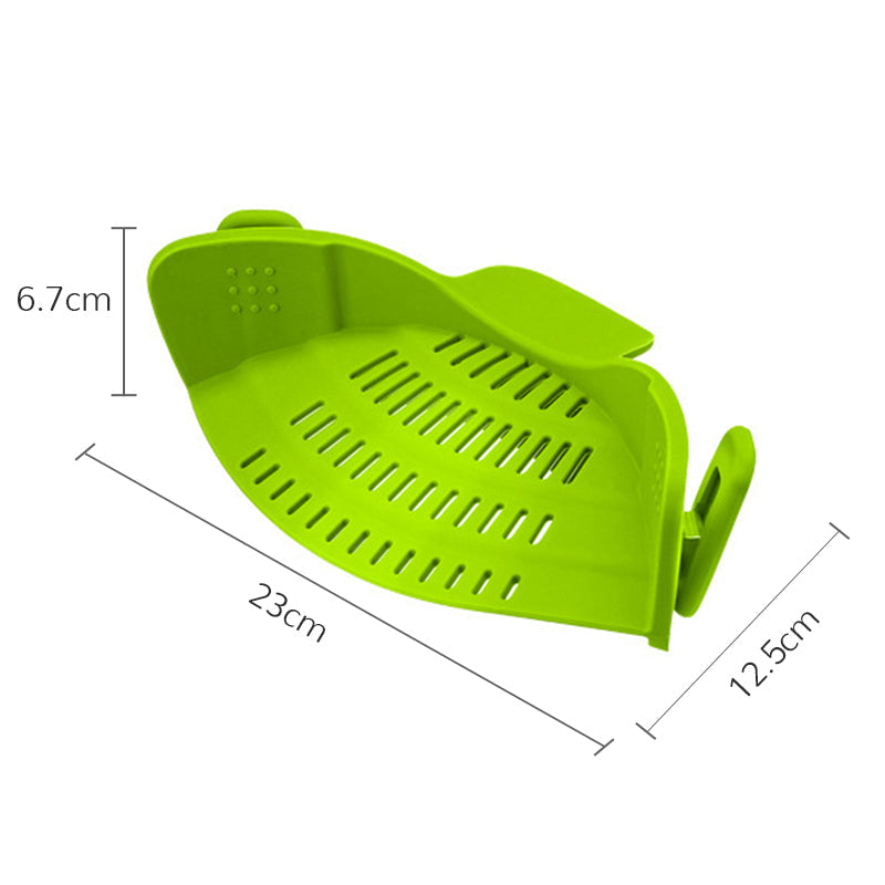 Clip on Silicone Strainer for Pots & Pan