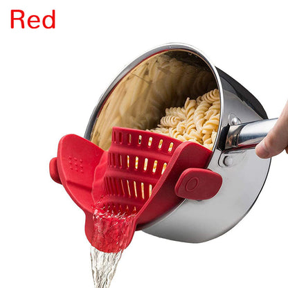 Clip on Silicone Strainer for Pots & Pan