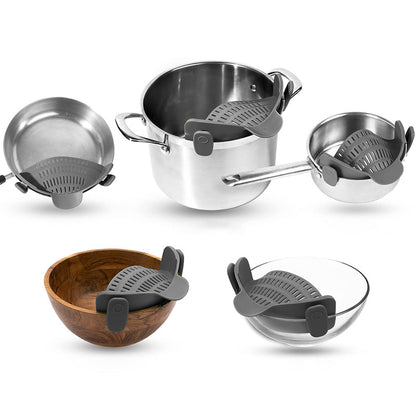 Clip on Silicone Strainer for Pots & Pan