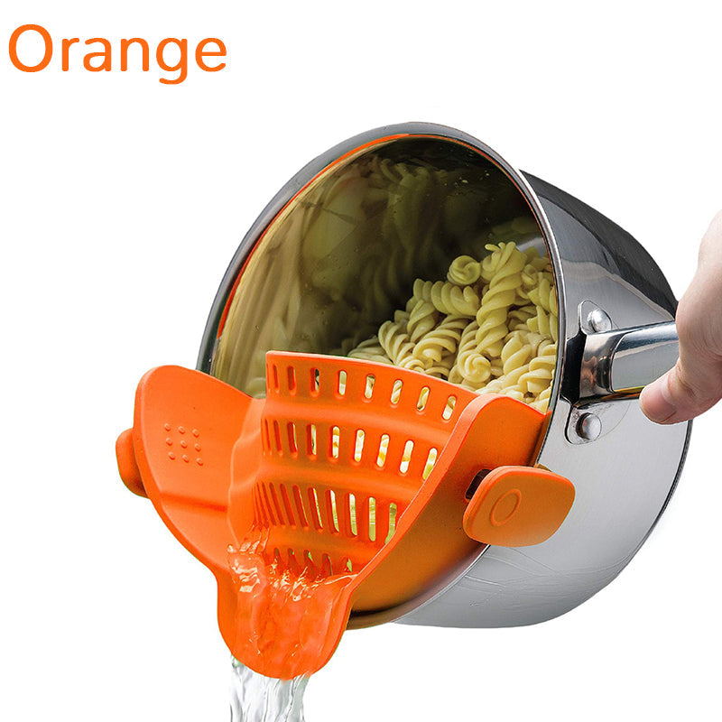 Clip on Silicone Strainer for Pots & Pan