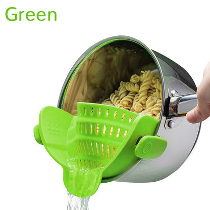 Clip on Silicone Strainer for Pots & Pan