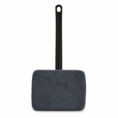 Car Windshield Glass Cleaning Brush with Suede and Coral Fleece Cover for Auto Window Cleaning and Dust Removal