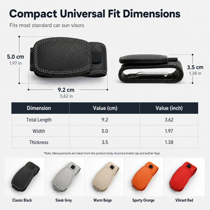 🕶️ LIMITED-TIME 50% OFF 🚗 Car Sunglasses Holder — Magnetic Leather Clip, Ticket Card Mount