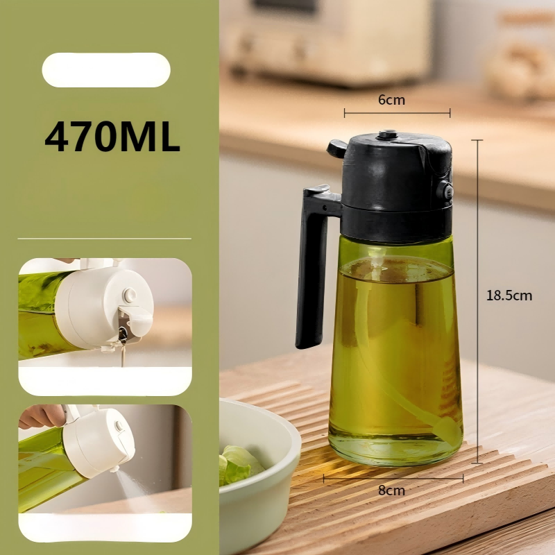 2-In-1 Glass Oil Sprayer & Dispenser