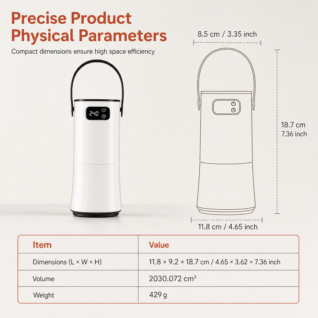 ☀️ Portable Foldable Clothes Dryer Small Household Clothes Drying Machine with 240 Minute Timer and Large Clothes Bag for Travel and Dormitory