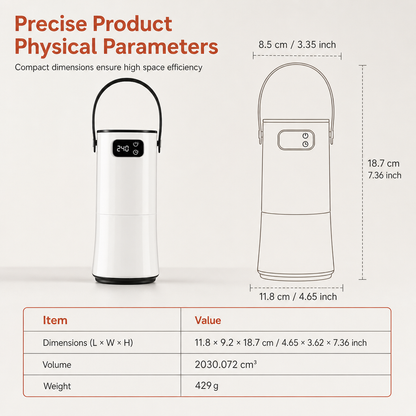 ☀️ Portable Foldable Clothes Dryer Small Household Clothes Drying Machine with 240 Minute Timer and Large Clothes Bag for Travel and Dormitory