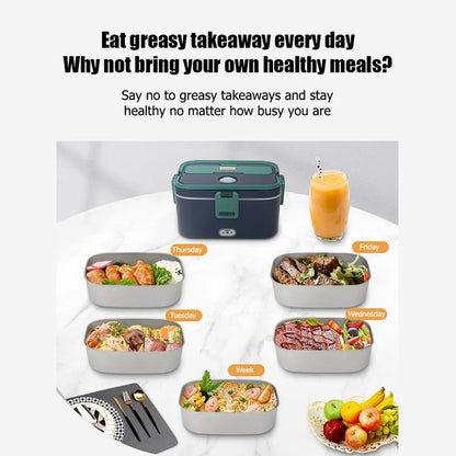 🍱🥣Portable Electric Heated Lunch Box |Enjoy Hot Meals on the Go🔥