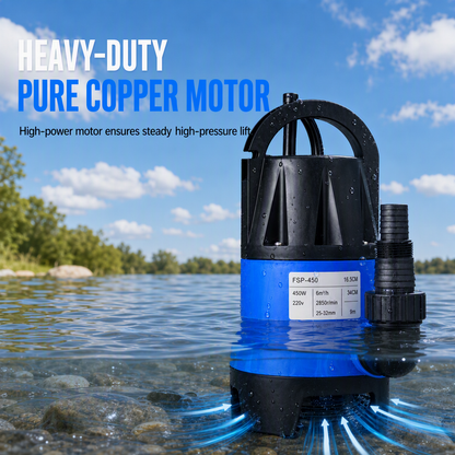 450W Electric Submersible Clean Water Pump for Garden Irrigation and Drainage