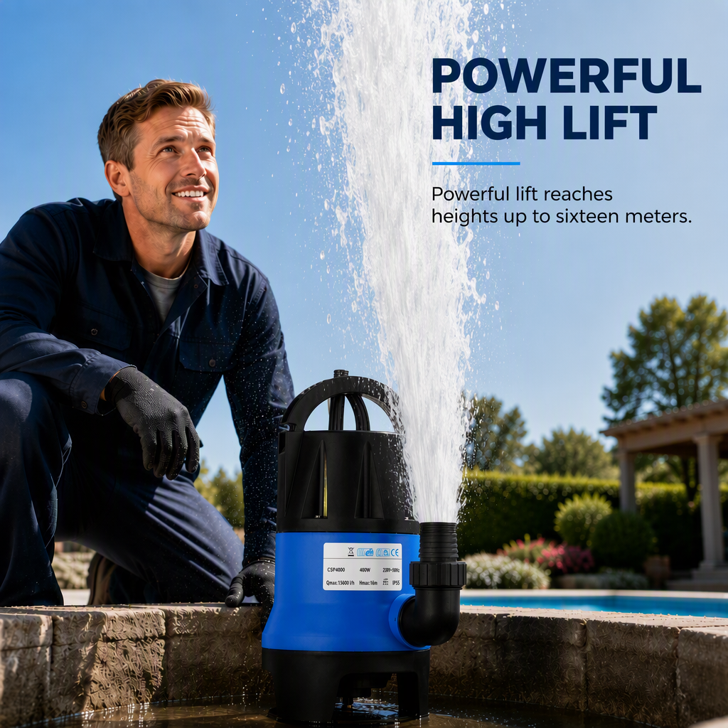 450W Electric Submersible Clean Water Pump for Garden Irrigation and Drainage