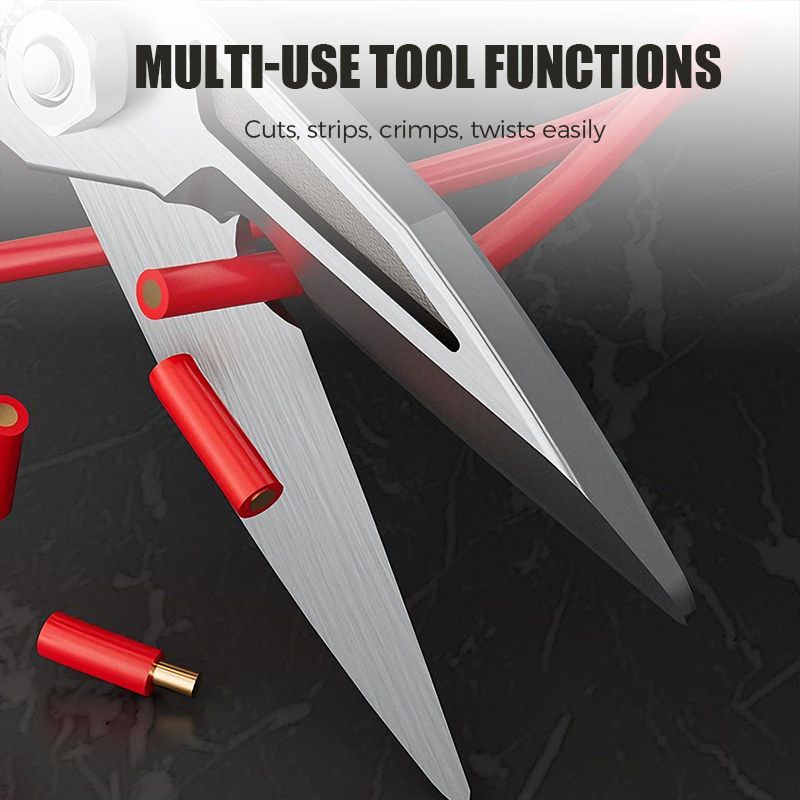 2-in-1 Stainless Steel Wire Stripper & Crimper Pliers