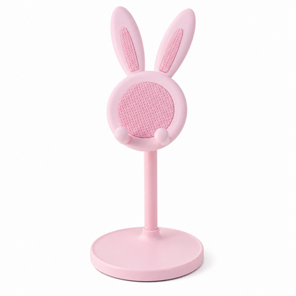 🐰 BUY 1 GET 1 FREE 📱✨ Cute Bunny Desktop Phone Stand – Height Adjustable, Weighted Base, Anti-Scratch Silicone Pads