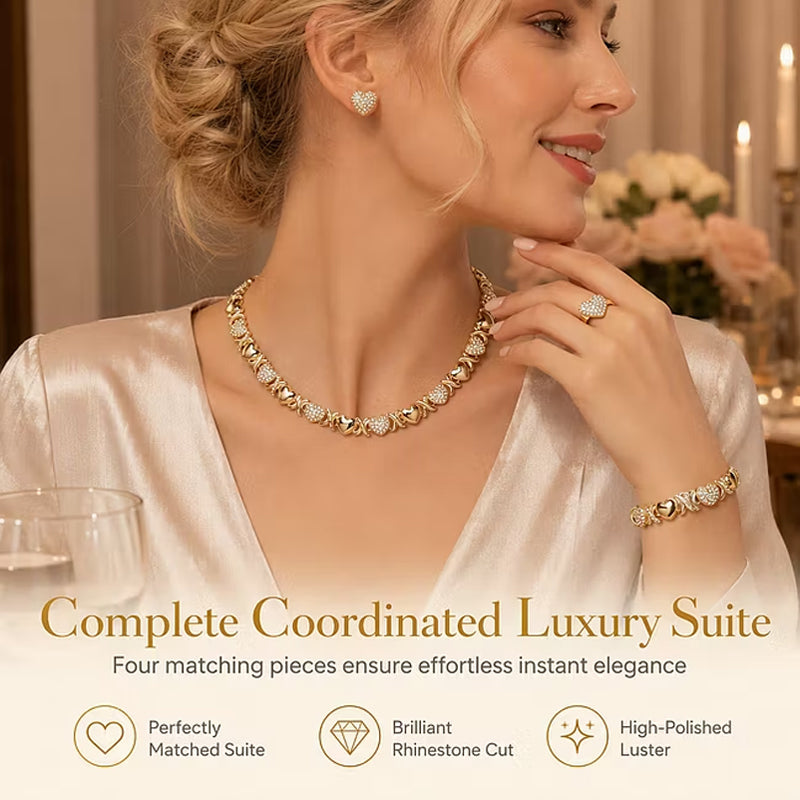 💖 Classic Heart 4-Piece Jewelry Set