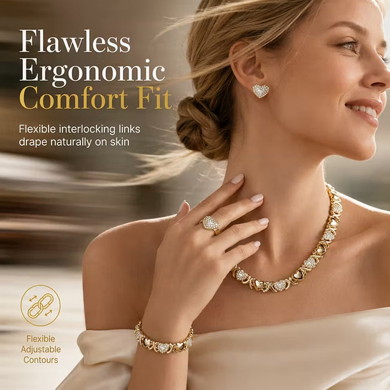 💖 Classic Heart 4-Piece Jewelry Set