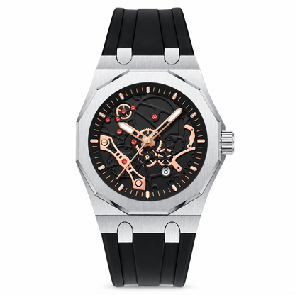 Men's Sport Quartz Watch with Mechanical Style Luminous Hands Date Calendar and Water Resistance