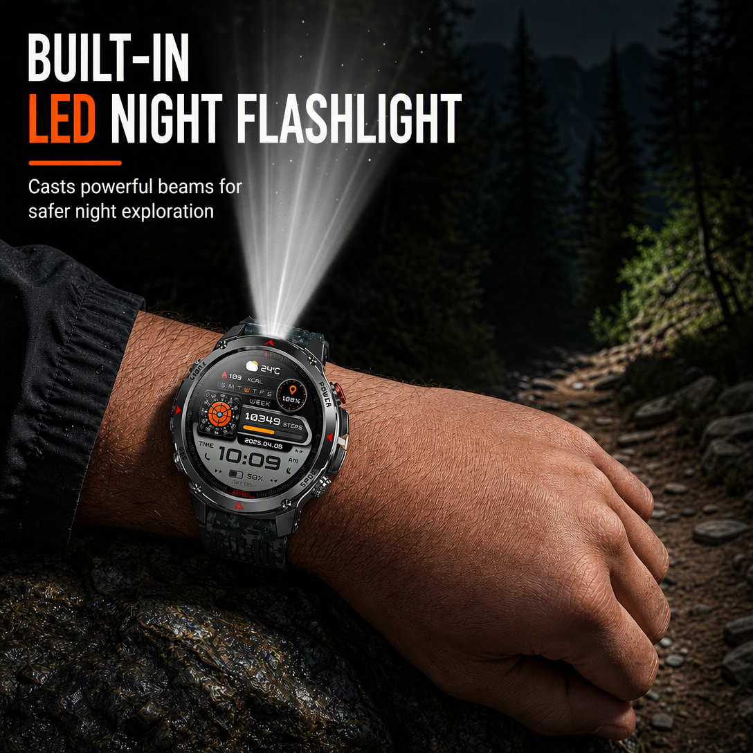 Smartwatch with Bluetooth Calling GPS and Beidou Positioning Heart Rate Sleep Monitor Pedometer and Message Reminders