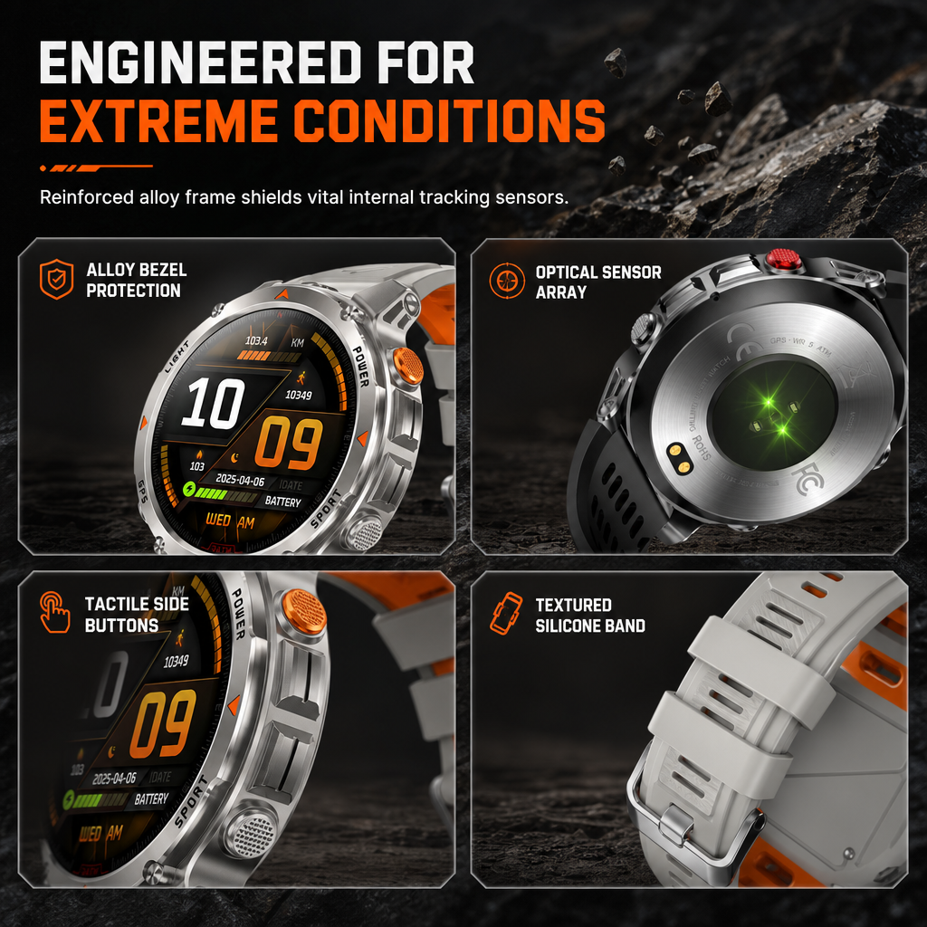 Smartwatch with Bluetooth Calling GPS and Beidou Positioning Heart Rate Sleep Monitor Pedometer and Message Reminders