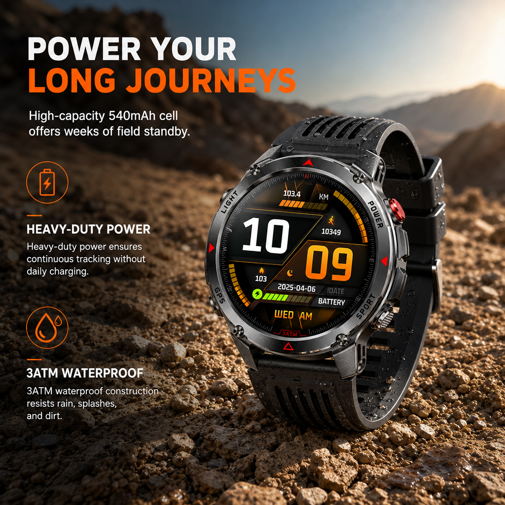 Smartwatch with Bluetooth Calling GPS and Beidou Positioning Heart Rate Sleep Monitor Pedometer and Message Reminders
