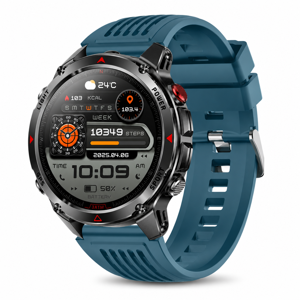 Smartwatch with Bluetooth Calling GPS and Beidou Positioning Heart Rate Sleep Monitor Pedometer and Message Reminders