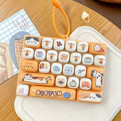 Cute Keyboard Button Keychain Fidget Toy