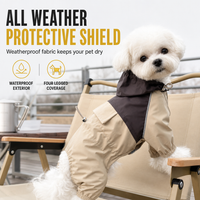 Waterproof Four Legged Pet Raincoat Windproof Colorblock Outdoor Utility for Dogs and Cats
