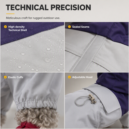 Waterproof Four Legged Pet Raincoat Windproof Colorblock Outdoor Utility for Dogs and Cats