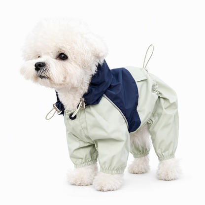 Waterproof Four Legged Pet Raincoat Windproof Colorblock Outdoor Utility for Dogs and Cats