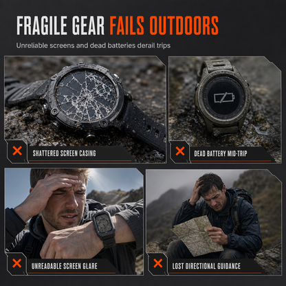 Rugged Smart Watch with Bluetooth Call & Health Monitor