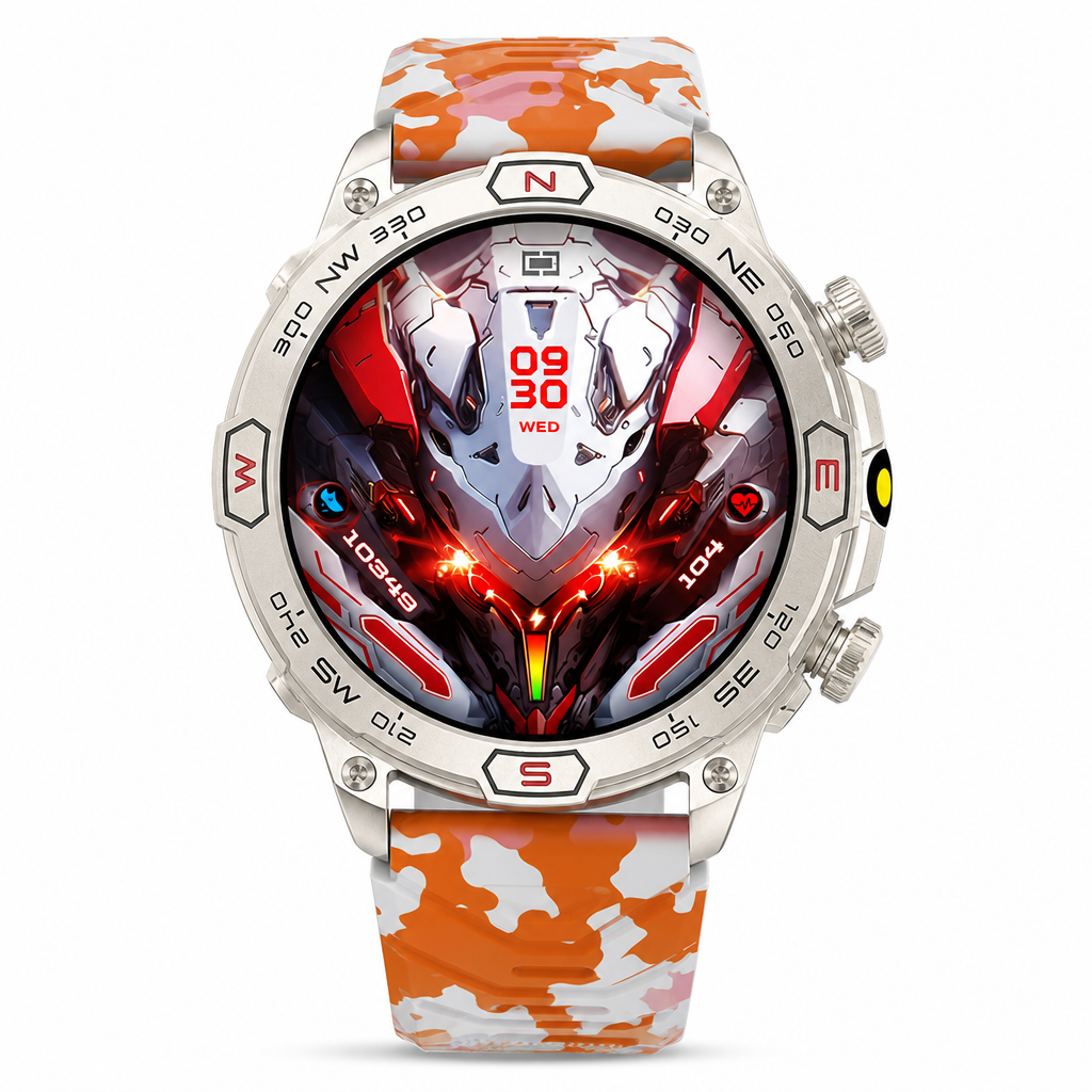 Rugged Smart Watch with Bluetooth Call & Health Monitor