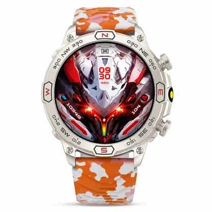 Rugged Smart Watch with Bluetooth Call & Health Monitor